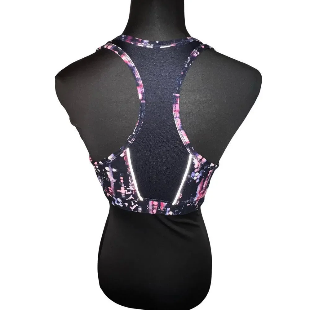 Calvin Klein Womens Size‎ Large Racerback Mesh performance Exercise Bra/Top